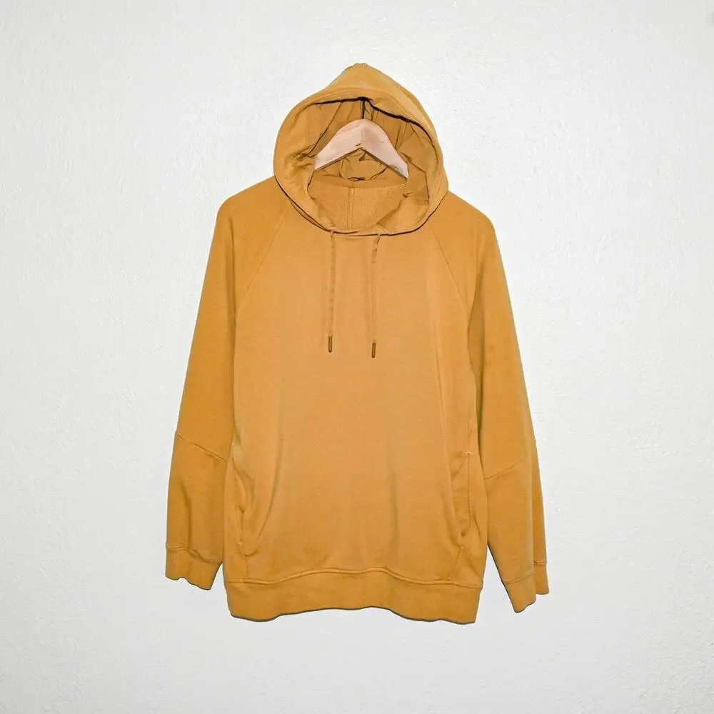 Lululemon Men's City Sweat Pullover Hoodie Sweatshirt Mustard gold size Medium
